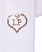 Кремовые колготки с сердечком из стразов La Perla | Фото 2