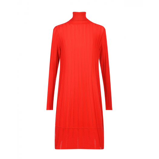 Красное платье из шерсти мериноса Allude | Фото 1