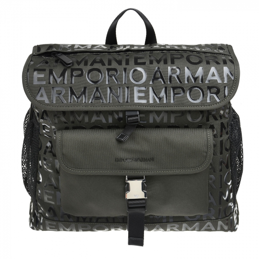 Черный рюкзак с логотипом Emporio Armani | Фото 1