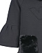 Черное платье с капюшоном из эко-меха Emporio Armani | Фото 3