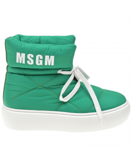 Зеленые дутые ботинки MSGM Зеленый, арт. 72540 VAR.2 | Фото 2