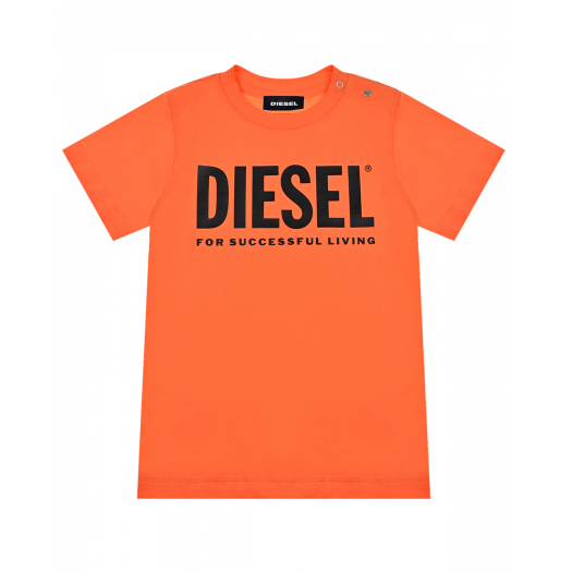 Оранжевая футболка Diesel | Фото 1