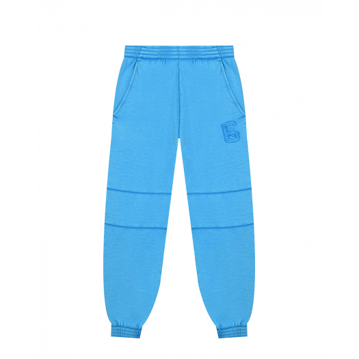Голубые спортивные брюки с нашивкой MM6 Maison Margiela | Фото 1