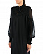 Черная блуза с шифоновыми рукавами Dorothee Schumacher | Фото 7