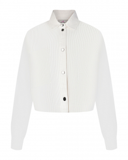 Белая вельветовая рубашка с накладными карманами Deha Белый, арт. D73071 18001 | Фото 1