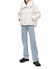 Короткая куртка молочного цвета с меховой отделкой Yves Salomon | Фото 3