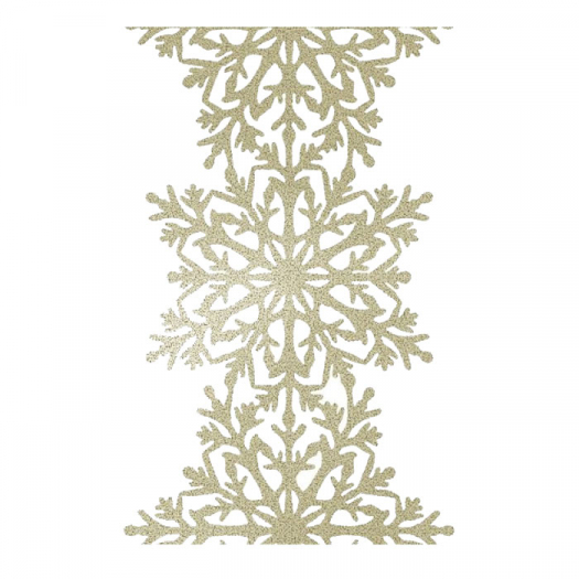 Золотая гирлянда для декора &quot;Снежинки&quot; 27,5х200 см Weiste | Фото 1