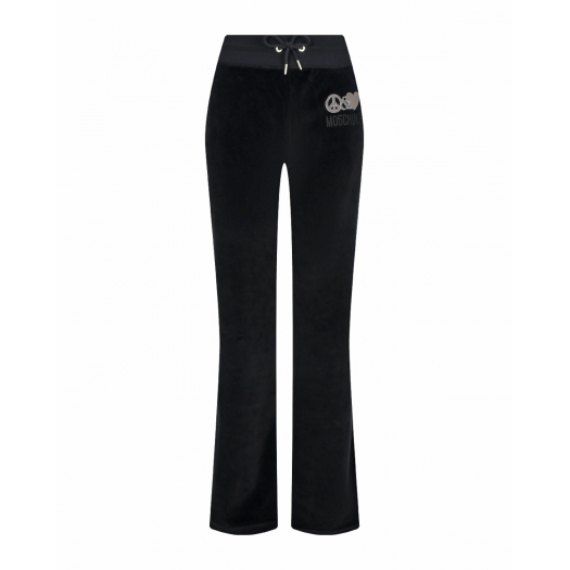 Черные спортивные брюки из велюра Mo5ch1no Jeans | Фото 1