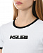 Футболка slim fit с черной окантовкой и лого, белая Ksubi | Фото 8