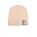 Кремовая шапка с логотипом из страз Ermanno Scervino | Фото 1