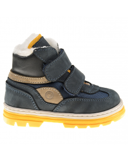 Темно-синие ботинки с застежками велкро Walkey Синий, арт. Y1B4-42178-1523X117 X117 | Фото 2