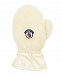 Белые варежки с логотипом Moncler | Фото 2