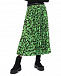 Черно-зеленая плиссированная юбка с принтом &quot;бабочки&quot; MSGM | Фото 6