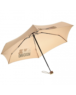 Бежевый зонт с брелоком Moschino Бежевый, арт. 8061 DARK BEIGE | Фото 1