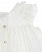 Белое платье с объемными розами Monnalisa | Фото 4