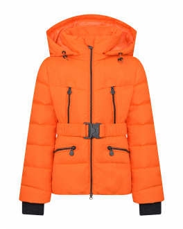 Оранжевая стеганая куртка с капюшоном Naumi Оранжевый, арт. 1821MP-0011-MI173 | Фото 1