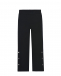 Черные спортивные брюки с кнопками в боковых швах Moncler | Фото 1