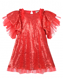 Красное платье из пайеток KetiOne Kids Красный, арт. KOKFW000458 | Фото 1