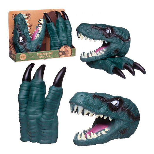 Игровой набор Игрушка на руку Голова и когти динозавра сине-зеленые Junfa | Фото 1