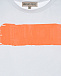 Белая футболка с оранжевой полосой  | Фото 3