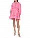 Розовое приталенное платье с рюшами MSGM | Фото 5