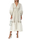 Платье миди с объёмными рукавами, белое Forte dei Marmi Couture | Фото 2