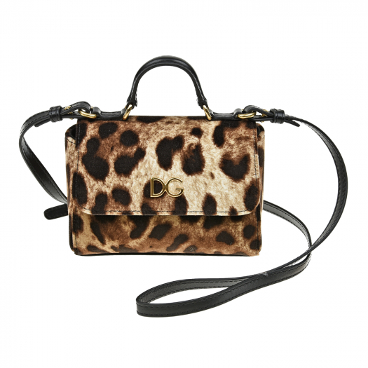 Сумка с леопардовым принтом 14x9x7 см Dolce&Gabbana | Фото 1