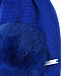 Синяя шапка с меховой отделкой Il Trenino | Фото 3