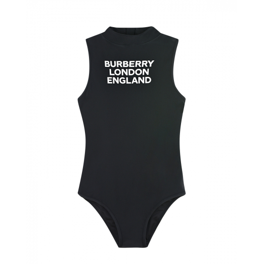 Черный купальник с логотипом Burberry | Фото 1
