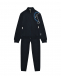 Спортивный костюм куртка с принтом футболиста + брюки, темно-синий Bikkembergs | Фото 1