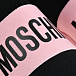 Кроссовки-носки с розовым логотипом, черные Moschino | Фото 6