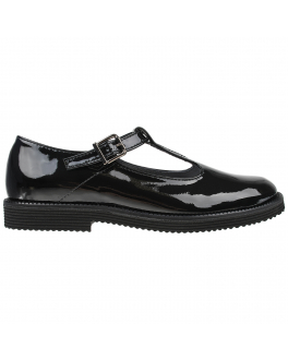 Черные лакированные туфли на плоском каблуке Beberlis Черный, арт. 21707 CARBON | Фото 2