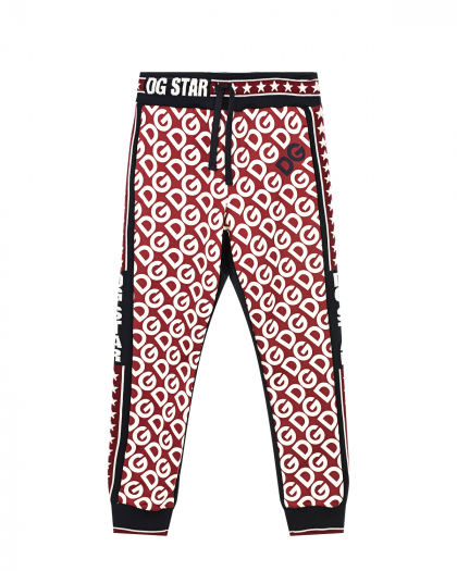 Красные спортивные брюки с логотипом Dolce&Gabbana | Фото 1
