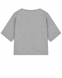 Серая футболка с бирюзовым лого MM6 Maison Margiela Серый, арт. M60337 MM060 M6C15 | Фото 2