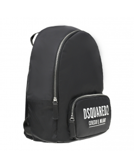 Черный рюкзак с накладным карманом, 38x32x12 см Dsquared2 Черный, арт. DQ1278 D005T DQ900 | Фото 2