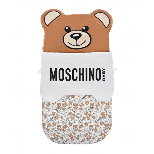 Конверт для новорожденного с принтом &quot;медвежата&quot; Moschino | Фото 1