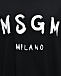 Платье-футболка с белым лого, черная MSGM | Фото 5