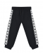 Спортивные брюки с брендированными лампасами, черные Dolce&Gabbana | Фото 1