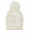 Белая шерстяная шапка с помпоном Moncler | Фото 2