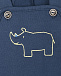 Синий полукомбинезон с вышивкой &quot;носорог&quot; Sanetta fiftyseven | Фото 3