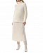 Молочная плиссированная юбка из смесовой шерсти Pietro Brunelli | Фото 6
