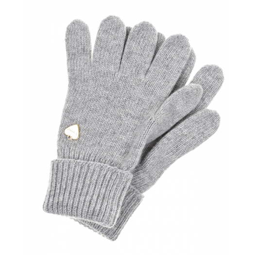 Серые перчатки из шерсти и кашемира Il Trenino | Фото 1