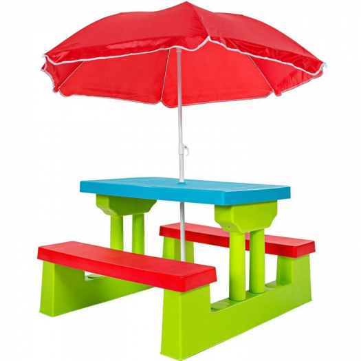 Стол садовый с зонтом Kids Garden голубой UNIX Kids | Фото 1
