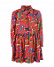 Красное платье с принтом &quot;карандаши&quot; Dolce&Gabbana | Фото 2
