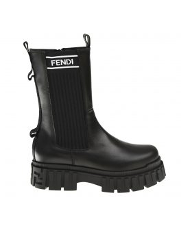Черные ботинки с эластичной вставкой Fendi Черный, арт. JFR338 AC7J F07LV | Фото 2
