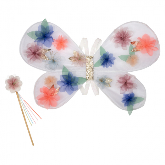 Костюм &quot;Крылья бабочки из органзы с волшебной палочкой&quot; Meri Meri | Фото 1