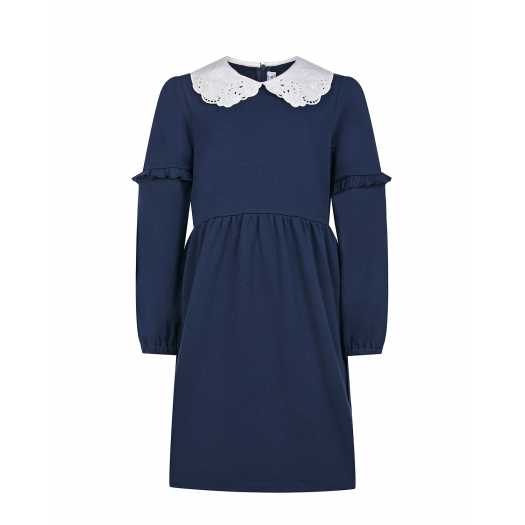 Темно-синее платье с белым воротником Tartine et Chocolat | Фото 1