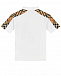 Белая футболка-поло с бежевыми вставками в клетку Burberry | Фото 3