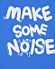 Синяя футболка с принтом &quot;Make some noise&quot; Stella McCartney | Фото 3