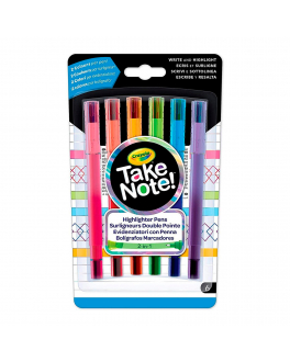 Фломастеры двусторонние, смываемые Take Note 6 шт. Crayola , арт. 58-6560 | Фото 1